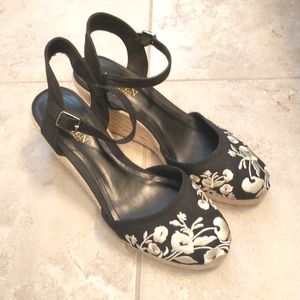 Ralph Lauren Hayleigh linen and silk espadrille wedges